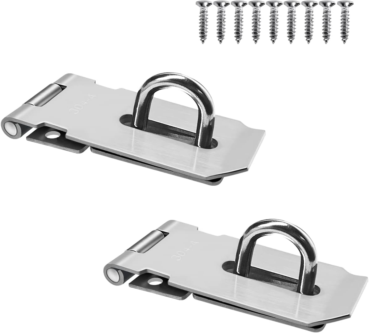 2er-pack Türschlosshaken Aus Edelstahl, Sicherheitsschloss-set (3 Zoll – Silber)