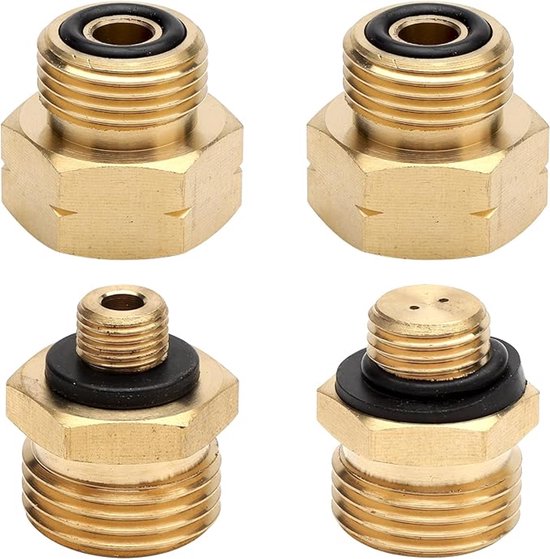 4-teiliges Europäisches Gasflaschenadapter-set – Messing