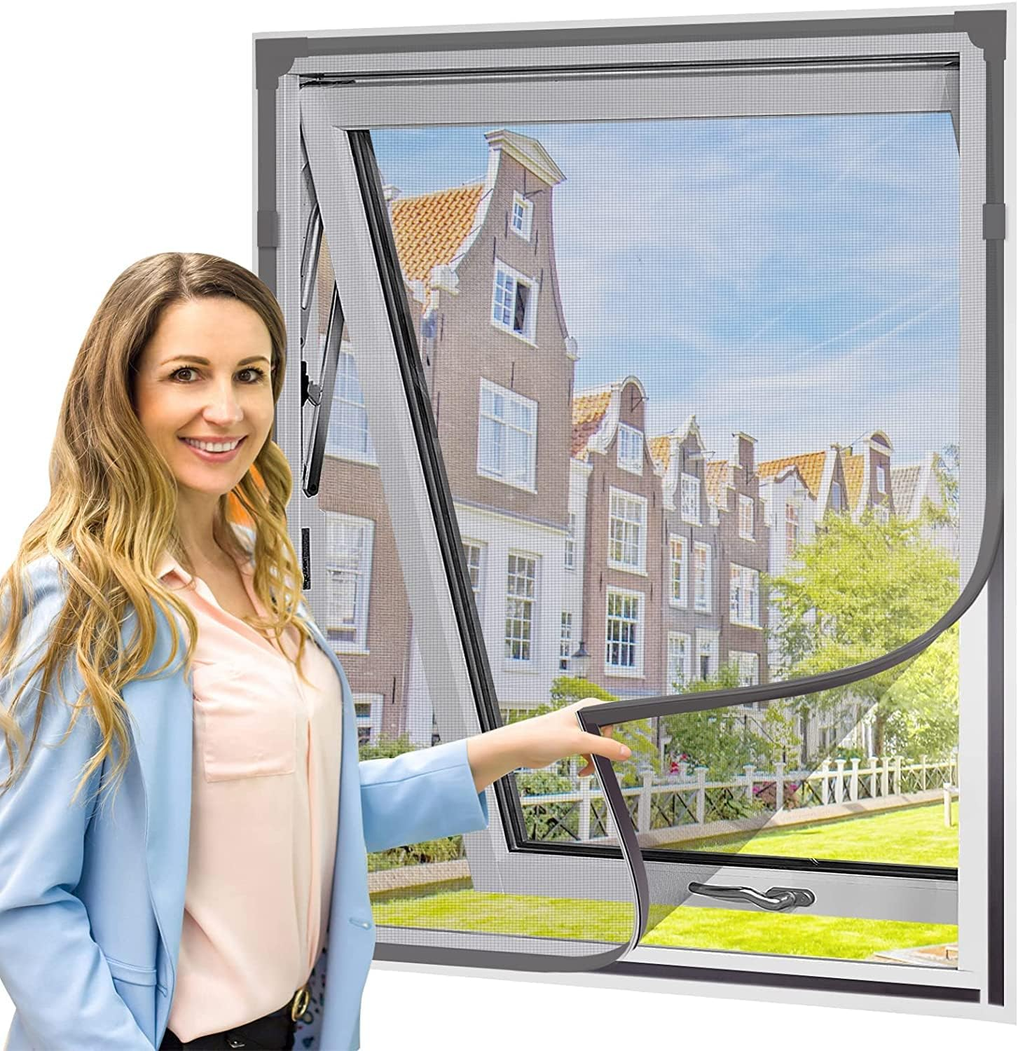 120 X 110 Cm Fliegengitter, Magnetisches Insektenschutzgitter, Einfache Montage, Dachfenster-fliegengitter, Universell