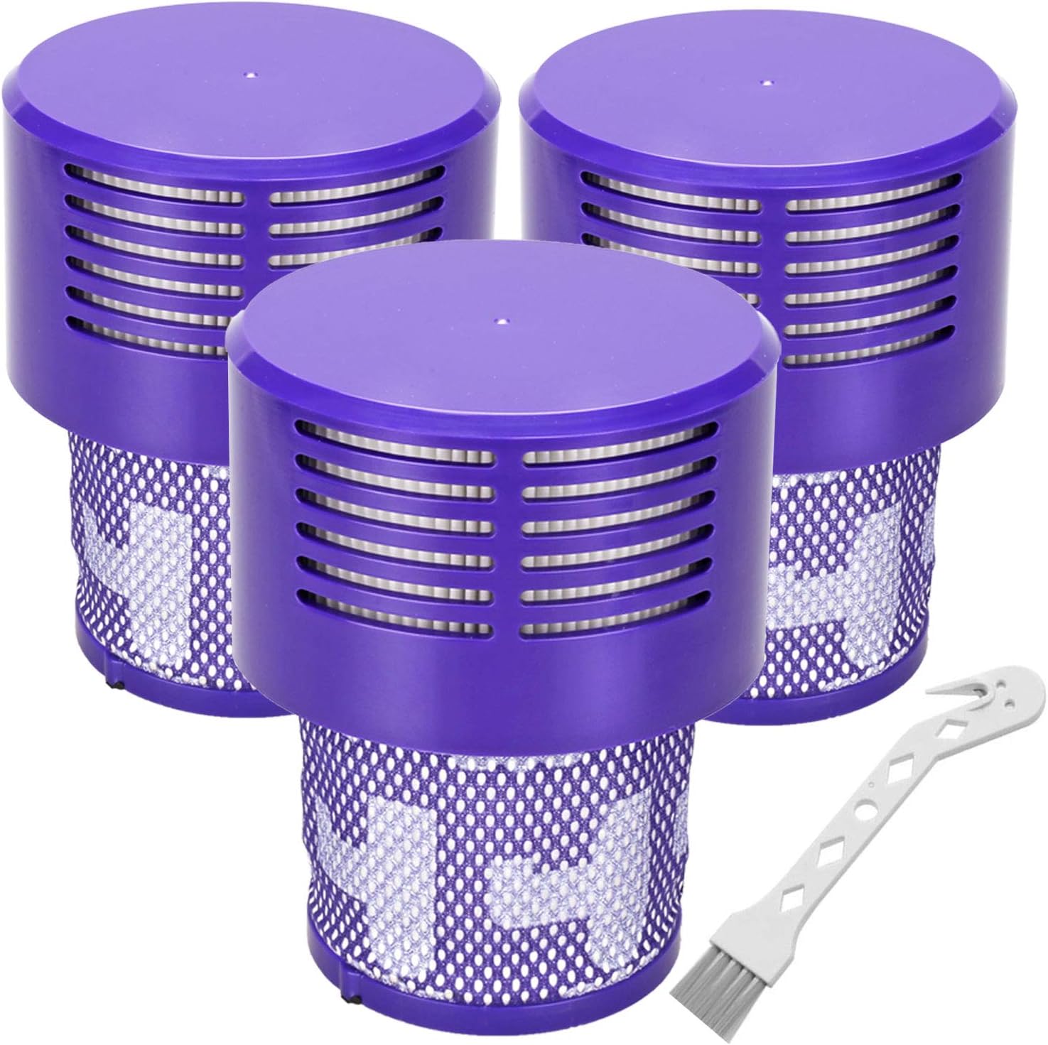 Kompatibel Mit Den Hinteren Filterkartuschen Der Us-version Des Dyson V10, Inklusive 3 Kartuschen Und 1 Reinigungsbürste.