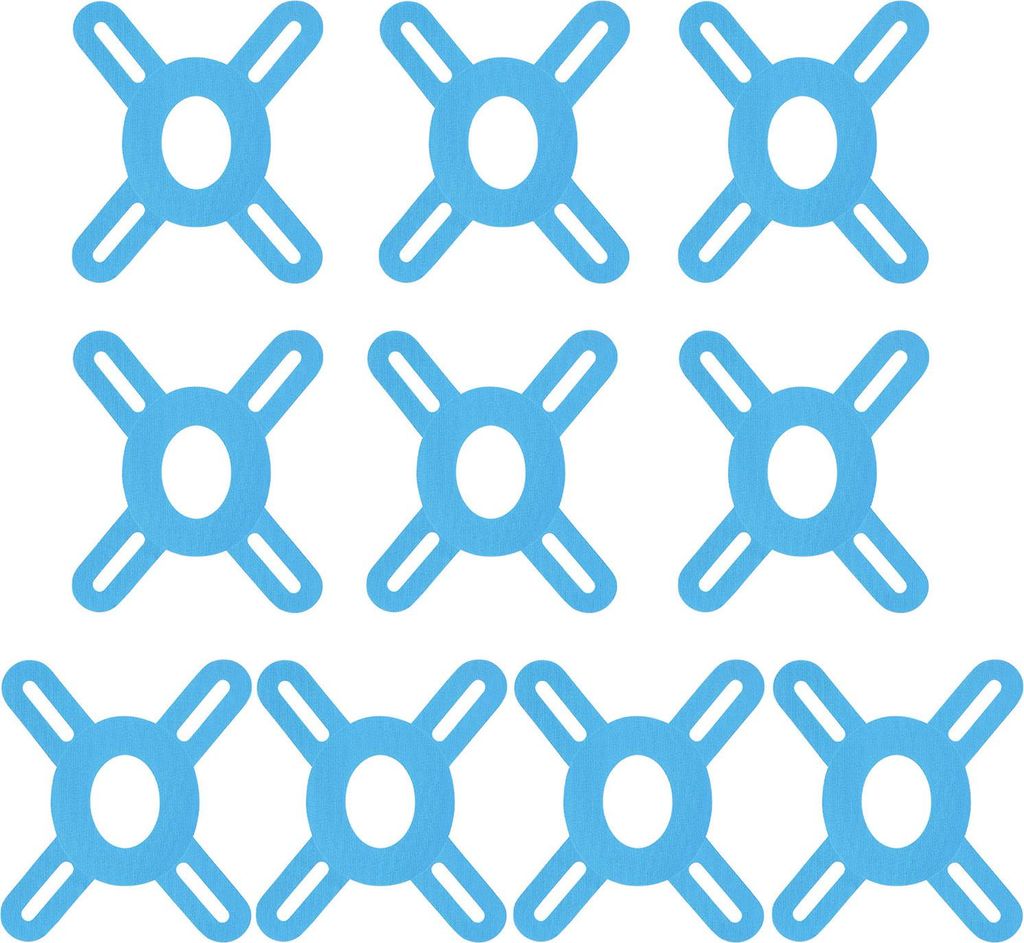 10 Vorgeschnittene Kinesiologie-tape-pflaster Für Das Knie, Elastische Sportkniebandage, Zur Stabilisierung Und Unterstützung Des Kniegelenks, Blau.
