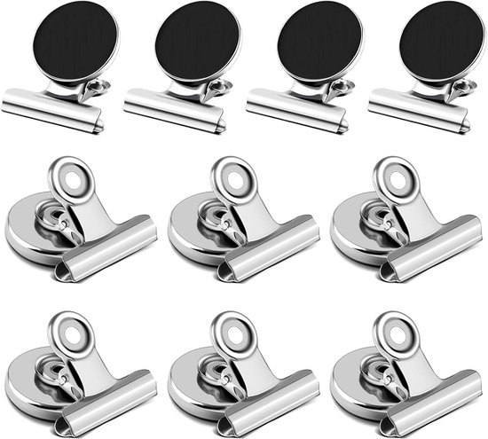 Magnetische Clips, Kühlschrankmagnete, Geeignet Für Zuhause, Büro Und Schule (silber, 10er-packung)
