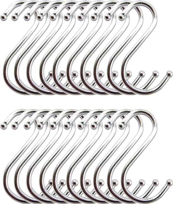 20 Edelstahl-s-haken – Hochleistungsausführung – Silber