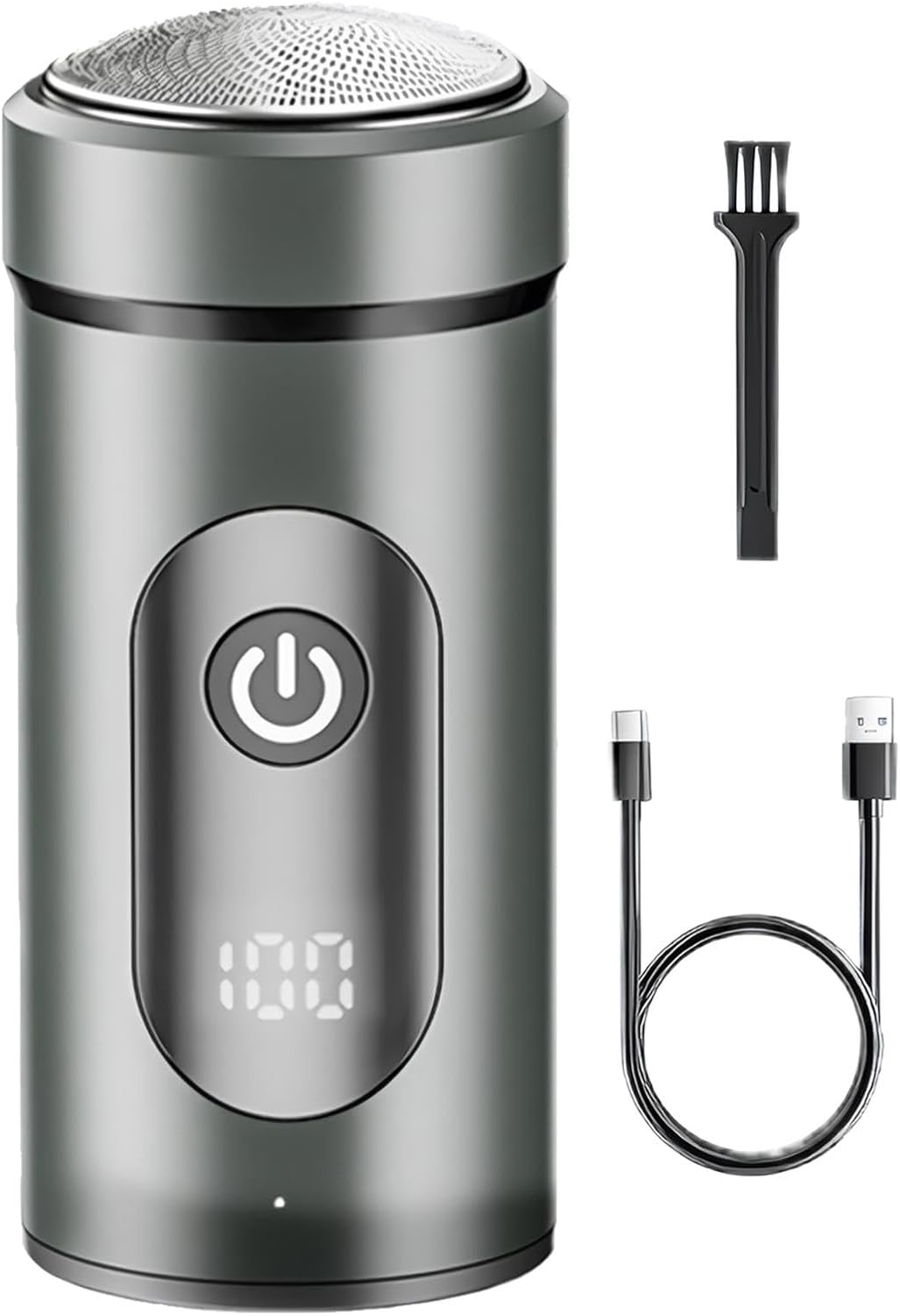 Mini-reiserasierer Mit Netzklinge In Reisegröße – Gunmetal