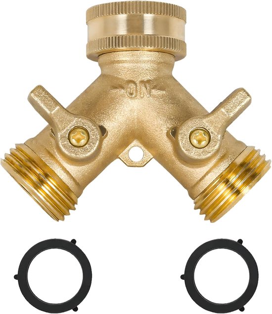 2-wege-wasserverteiler – 3/4"-y-stück, Messing, Für Waschmaschine, Haushalt, Garten, Bewässerung