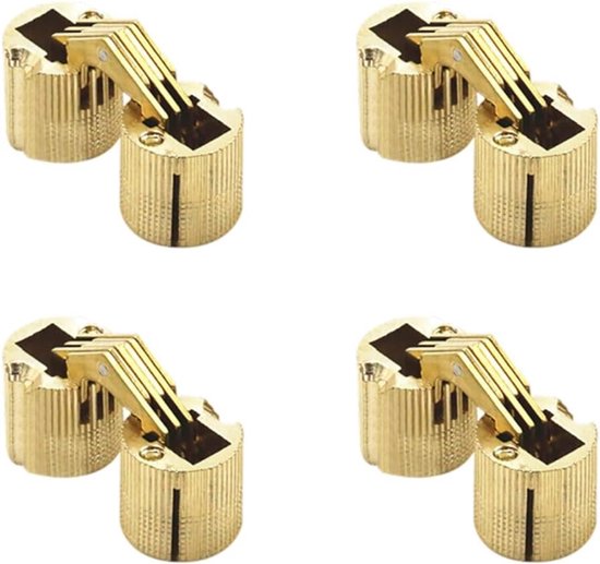 Verdeckte Zylindrische Kastenscharniere (10x22 Mm) - 180-grad-messing-scharnier, Unsichtbar, Für Diy-schmuck-geschenkboxen Und Arbeitsplatten