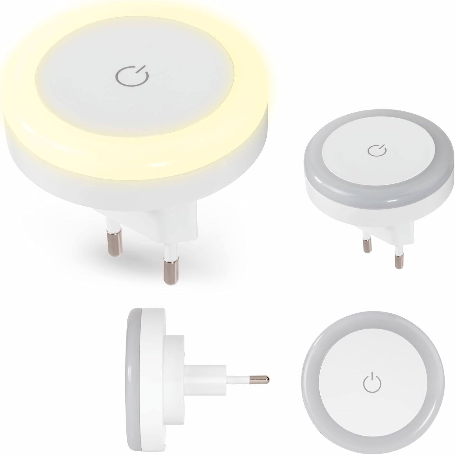 Led-nachtlicht Mit Berührungsschalter (steckdose – Nachtlicht Für Kinder – Dämmerungssensor – Ideal Für Kinderzimmer, Küche, Flur Und Treppe)