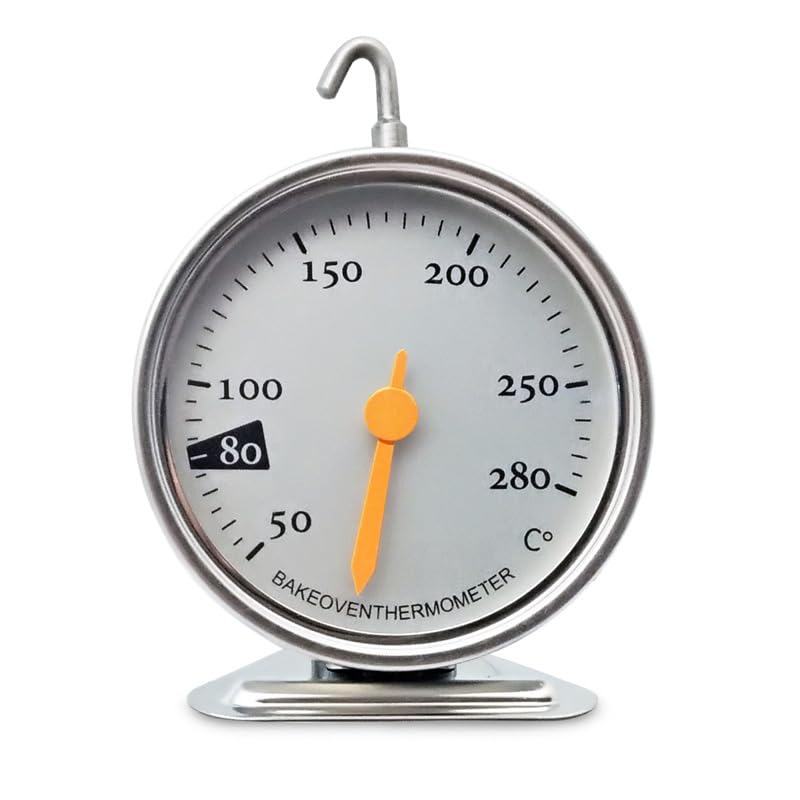 Ofenthermometer Aus Edelstahl, Backthermometer Mit Großem Zifferblatt, Hakenform, Geeignet Zum Backen Von Macarons, Windbeuteln Usw.