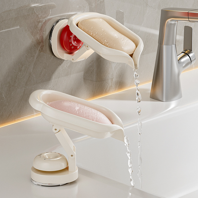 Schwenkbare Seifenschalen Mit Verstellbarem Winkel, Bad-organizer Mit Abflusslöchern Für Schnelles Trocknen, Platzsparendes Design, Modernes Schwenktablett