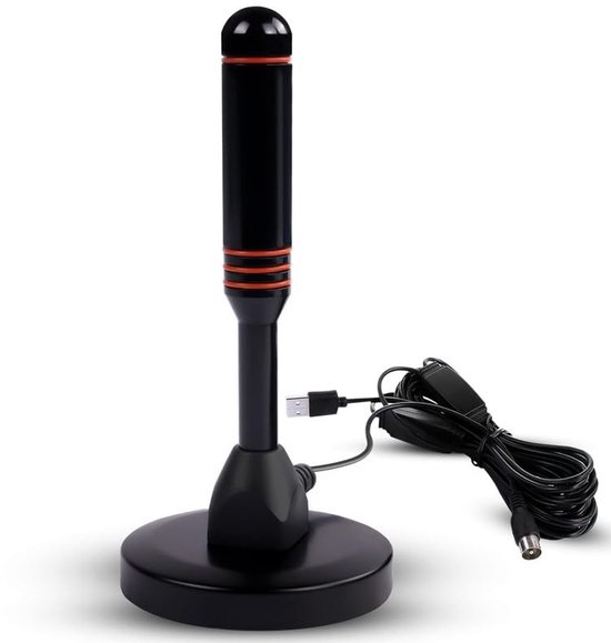 Hochleistungs-tv-antenne – Dvb-t2 – Tragbarer Signalverstärker – Kompakter Und Starker Magnetfuß – 360°-empfang – Unterstützt 4k Und 1080p