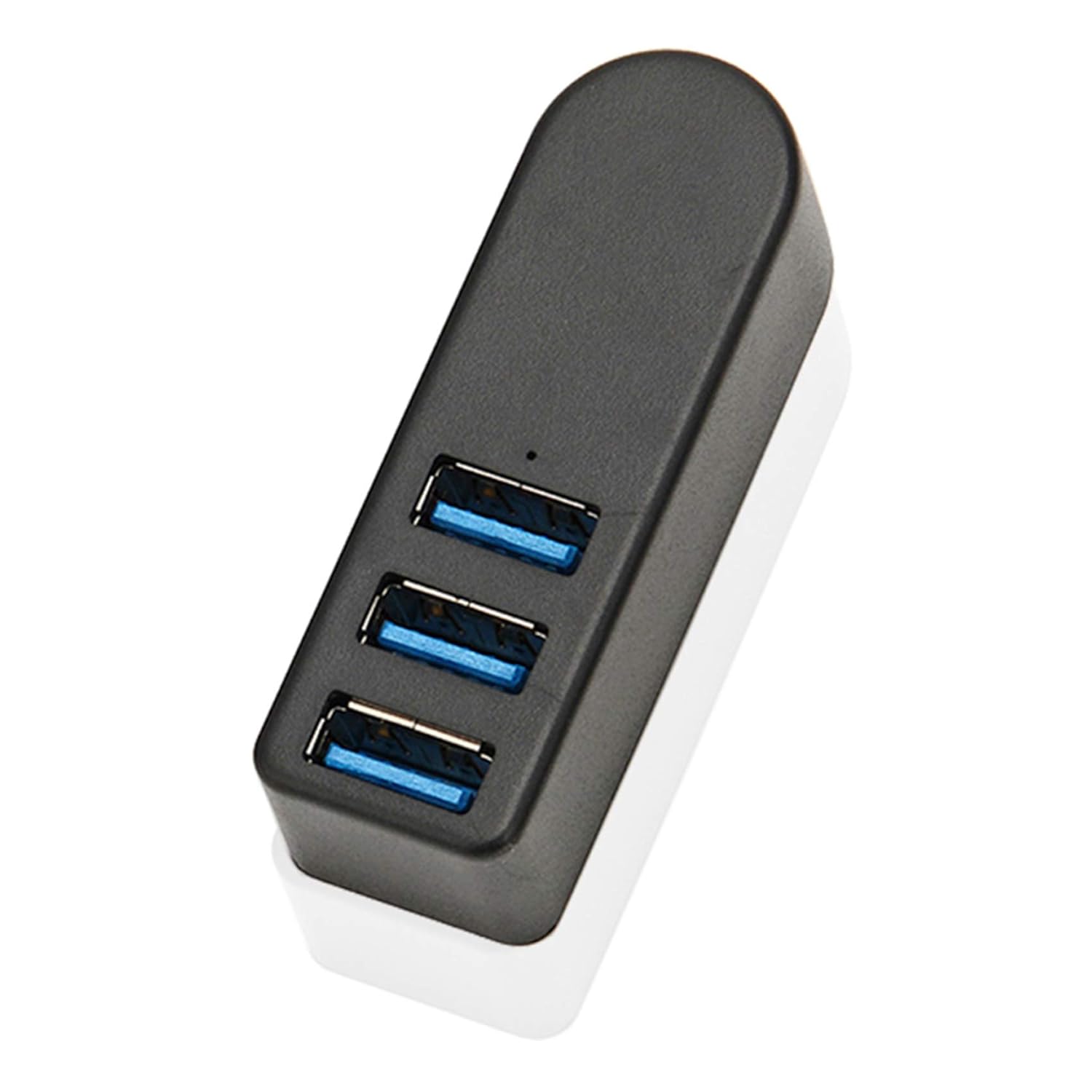 Usb 3.0 Hub, Um 270° Drehbarer Usb-splitter, 3-port Mini-usb-3.0-hub Aus Aluminium, Rechenzentrum (schwarz)