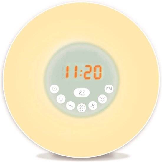 Wecklicht Mit Farbenfrohem Sonnenaufgangs-wecker, Fm-radio, Nachttischlampe, Sonnenuntergang, 6 Naturgeräusche, Schlummerfunktion, Nachtmodus