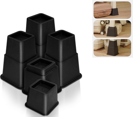 8-teiliges Set Rechteckiger Metallmöbelbeine, Ersatzfüße Für Tische, Sofas Und Schränke