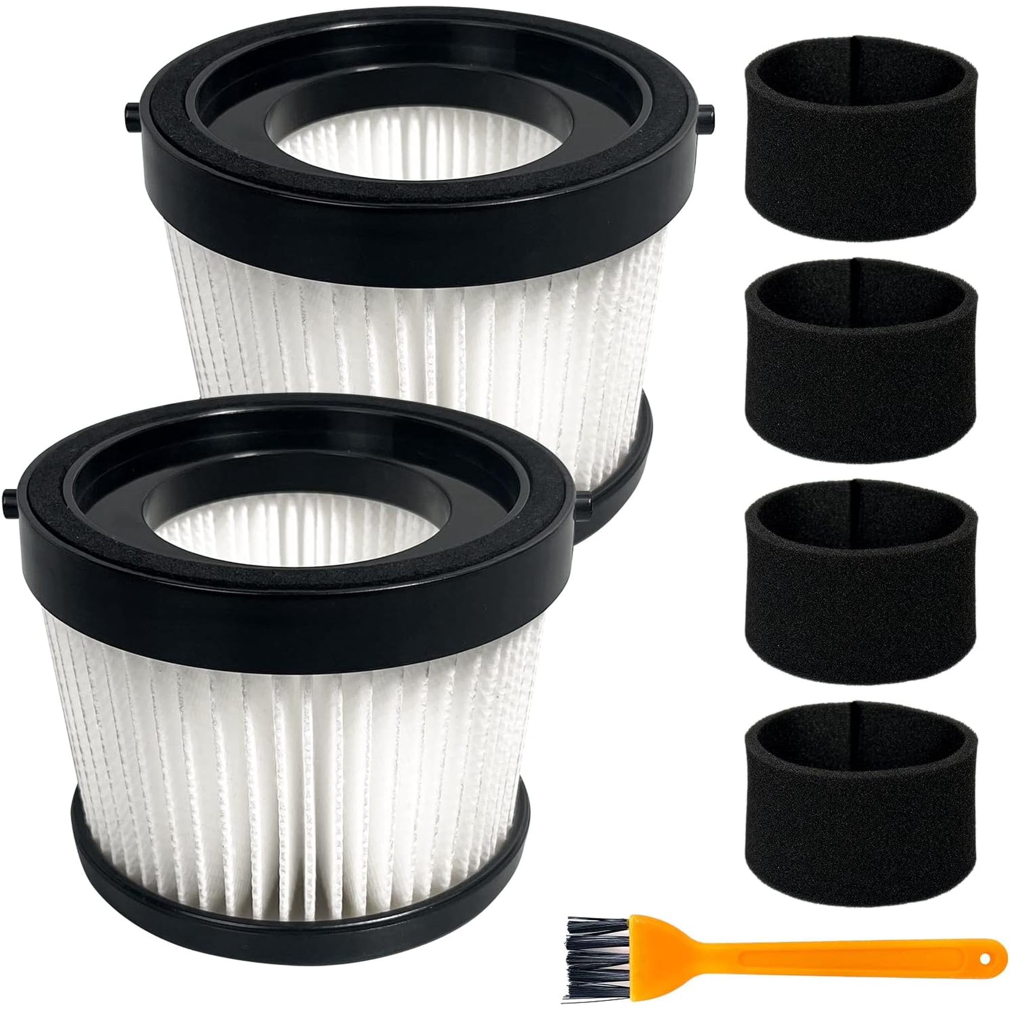Zwei Packungen Zum Ersetzen Von Hepa-filtern Für Die Kabellosen Handstaubsauger Dcv501hb Und Dcv5011h, 4 Schaumstoff-schutzhüllenfilter, 1 Bürste.