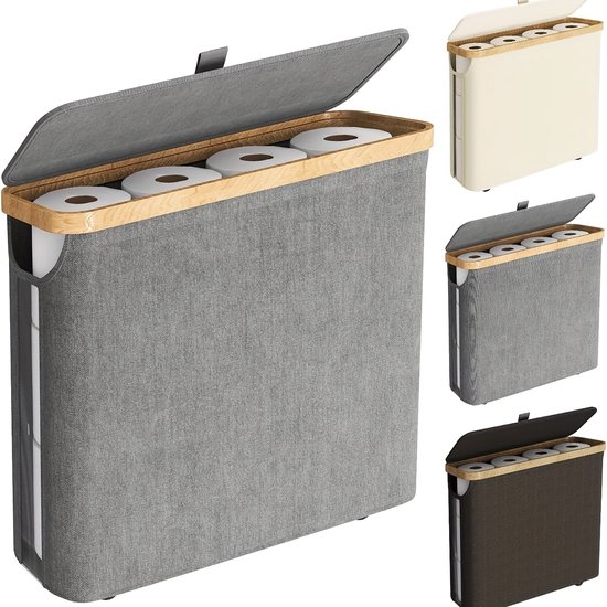 Faltbarer Badezimmer-aufbewahrungskorb, Platzsparender Toilettenpapierhalter, Wäschekorb, Keine Installation Erforderlich, Fasst 12 Rollen