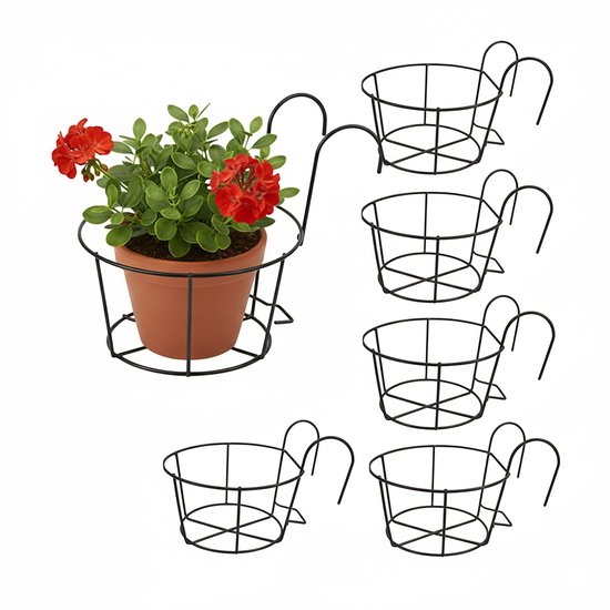 Hängeampel – 6er-set – Metall – Schwarz