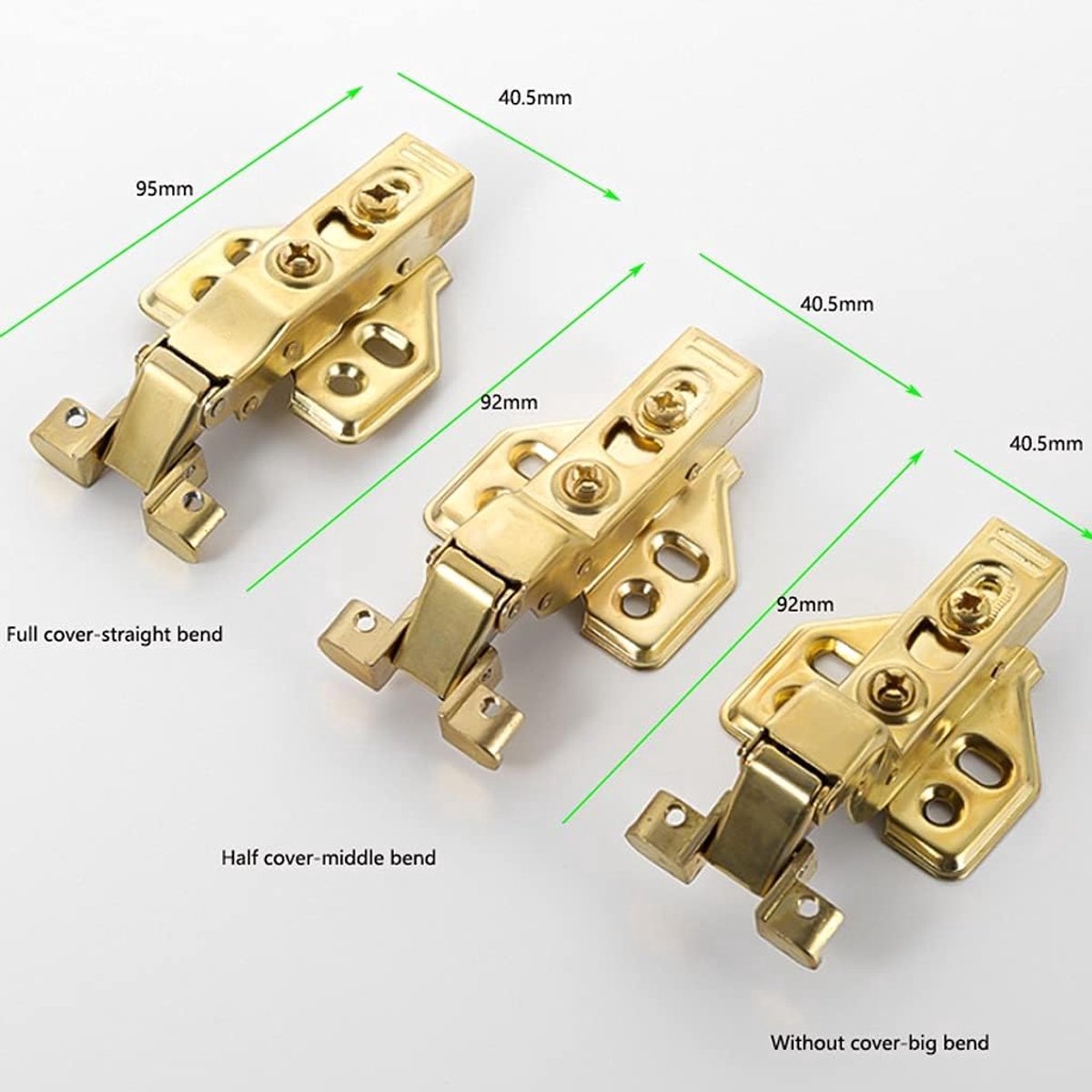 Dreiteiliges Scharnierset Aus Aluminiumlegierung – Hydraulisch Gedämpftes Glastürscharnier – Soft-close-dämpfer – Geeignet Für Vitrinen/schaufenster