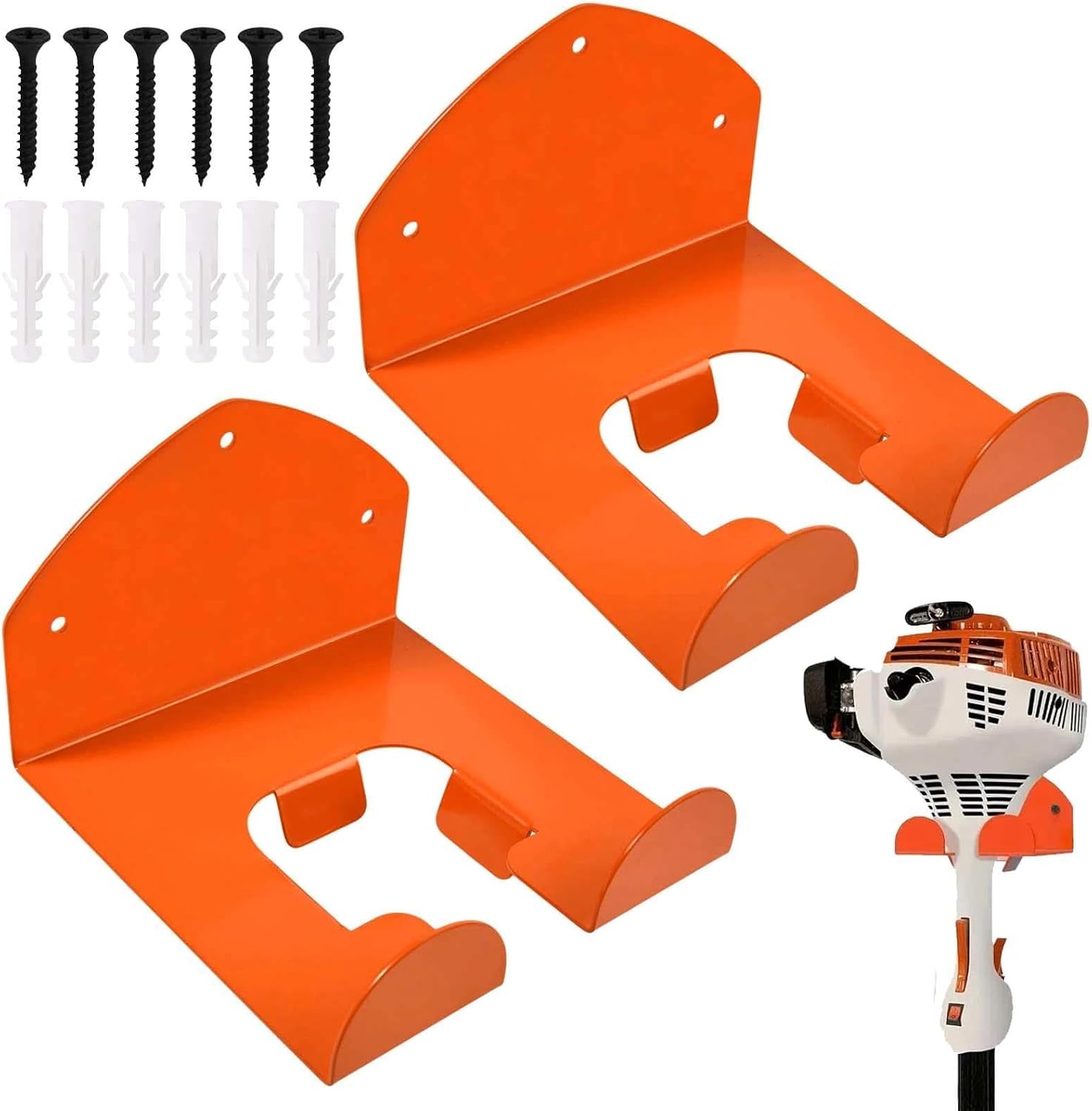 2er-pack Rasenmäher-garagenhaken – Robustes Gartengeräteregal – Aufbewahrungsregal Für Die Garage – Für Rasenmäher Und Heckenscheren
