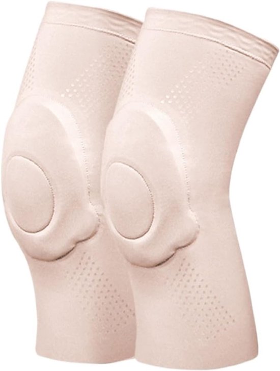 Kniebandage Für Sport, Tanz, Volleyball, Yoga, Mediales Stützband, Silikon-kompressionsschutz, Knieschoner (beige, S)