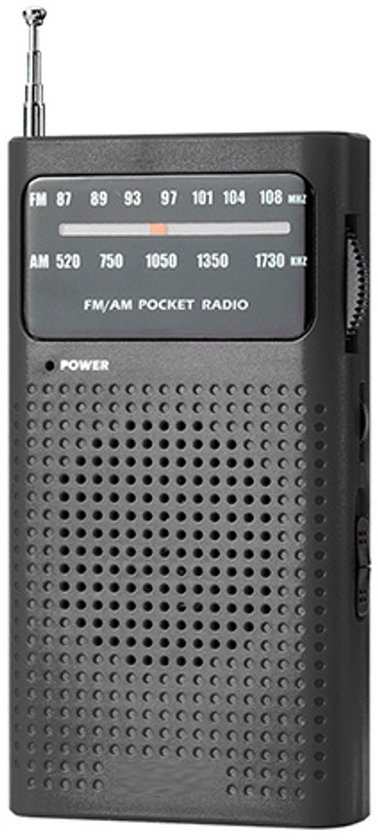 Batteriebetriebenes Transistorradio – Tragbares Am/fm-taschenradio – Notradio – Batteriebetriebenes Radio – Batteriebetriebenes Katastrophenradio – Schwarz