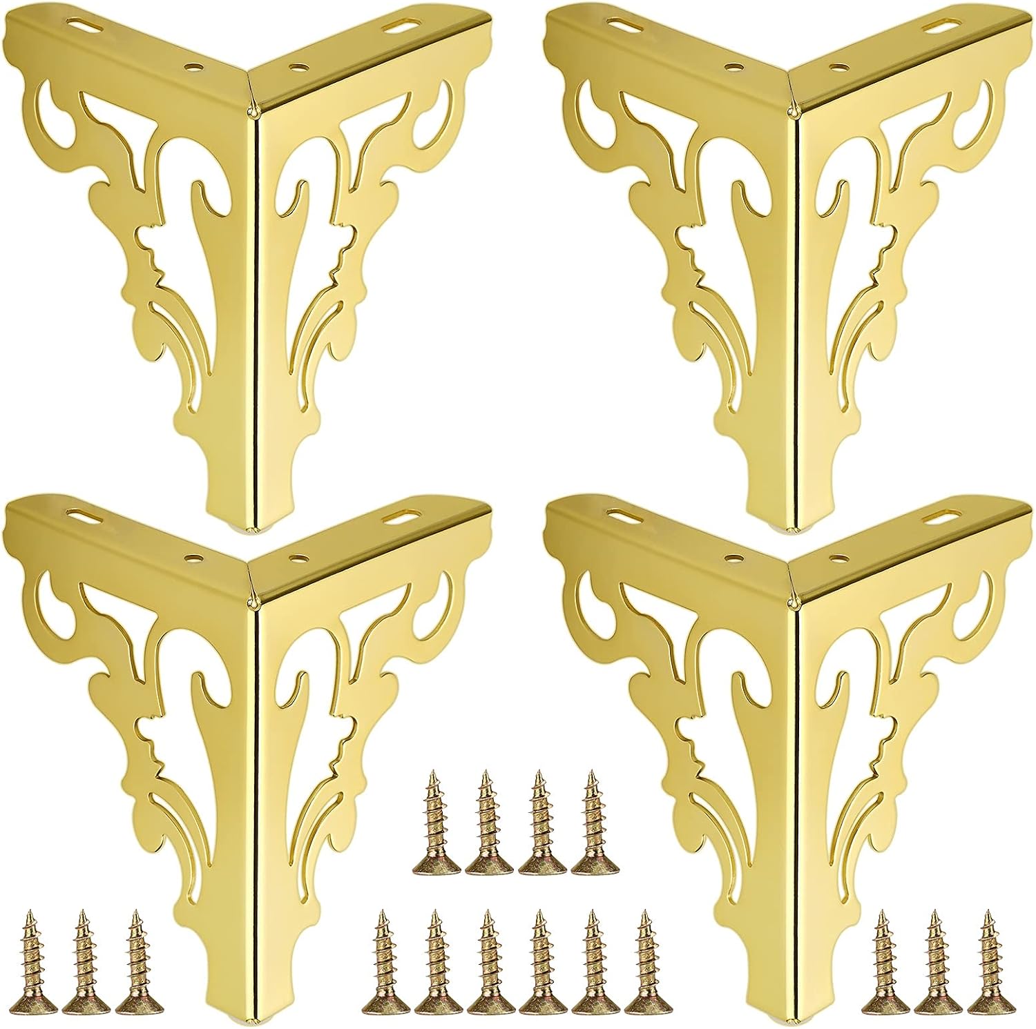 4-teiliges Set Metall-möbelbeine, Moderne Sofa- Und Schrankbeine, Reparatur, Aufarbeitung, Schminktische, Kleiderschränke, Couchtische, Gold, 15 Cm
