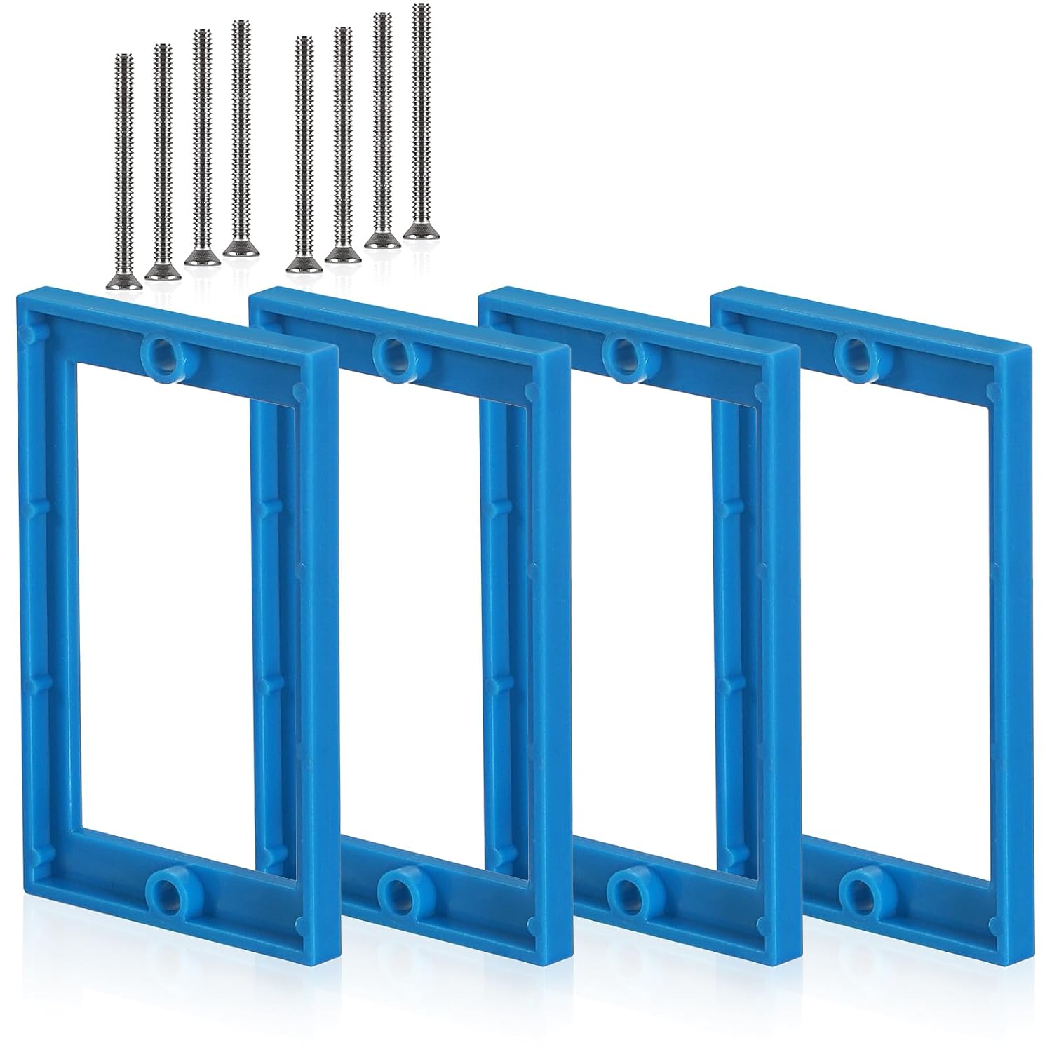 4-teiliges 1/4-zoll-steckdosenverlängerungsset (einzelsteckdosenverlängerung) Mit 8 Schrauben Für Steckdosen Und Schalter (blau)