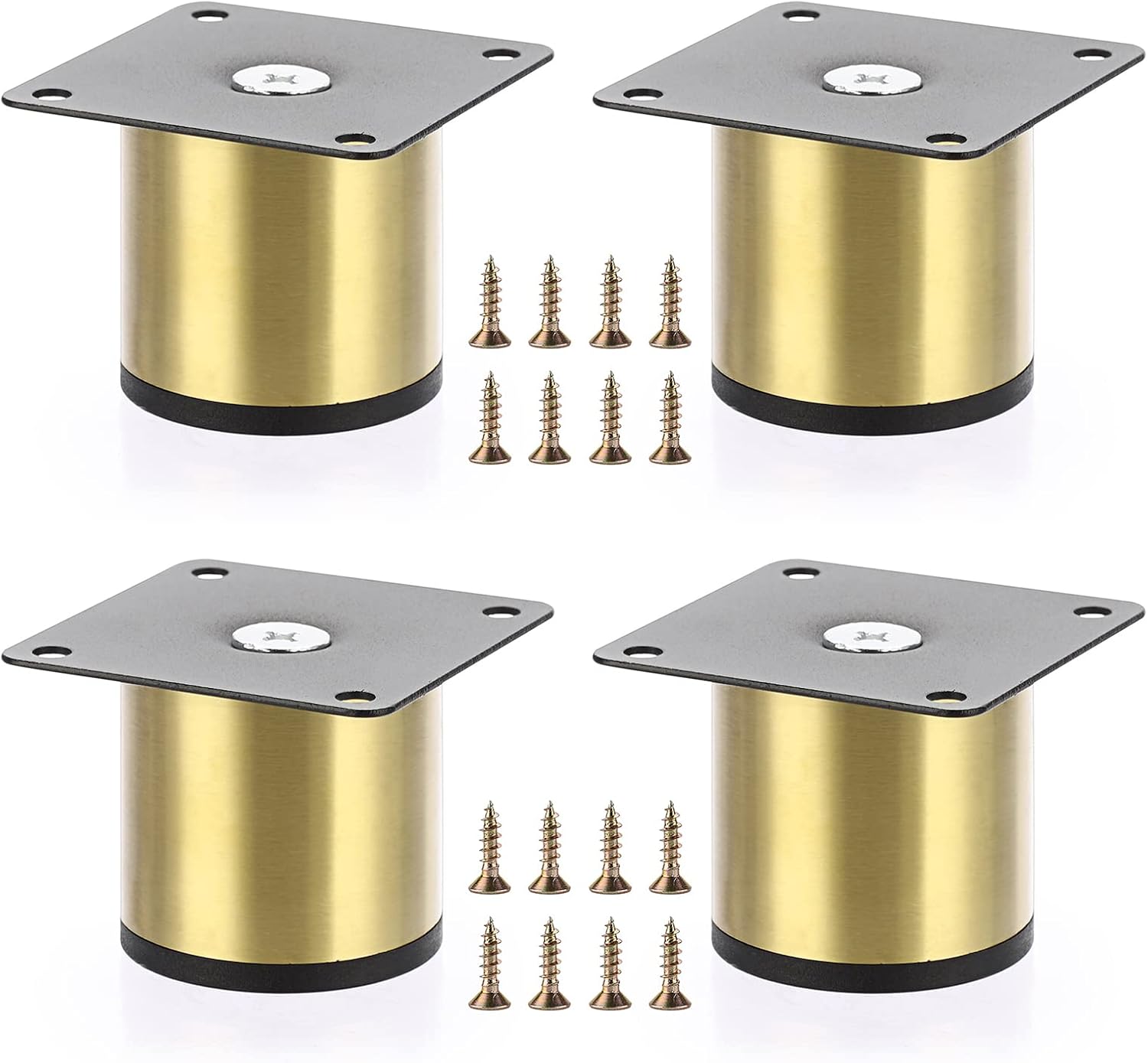 4-teiliges Set 5 Cm Edelstahl-möbelbeine Metall-schrank-tischbeine Goldfarbene Runde Erhöhungen Für Couchtisch, Sofa, Tv-schrank Und Stuhl