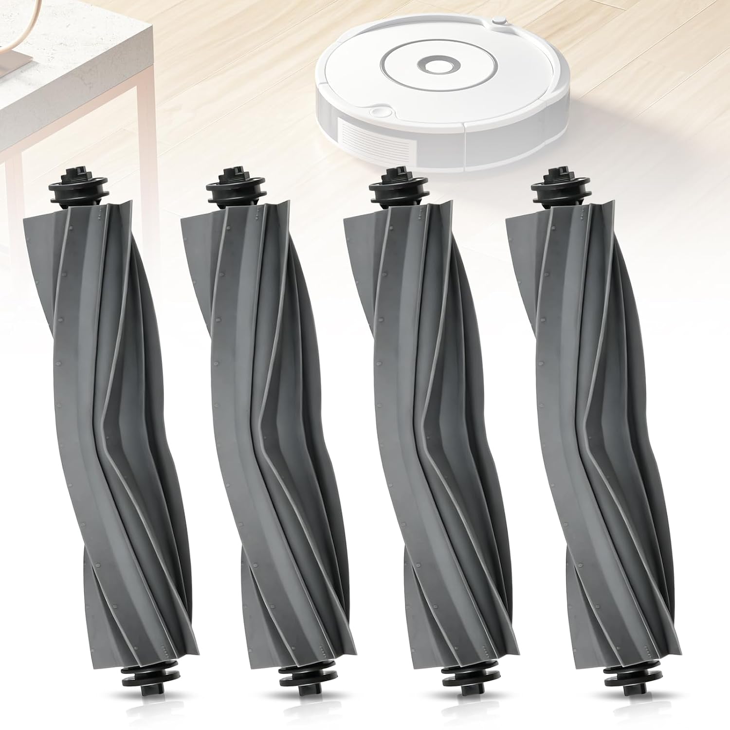 4-teiliges Hauptbürsten- Und Nabenbürsten-set Aus Gummi Für X40/l10/l40 Saugroboter
