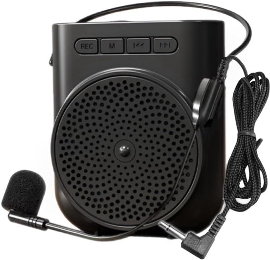 Tragbarer Mini-verstärker Mit Mikrofon – Bluetooth – Schwarz