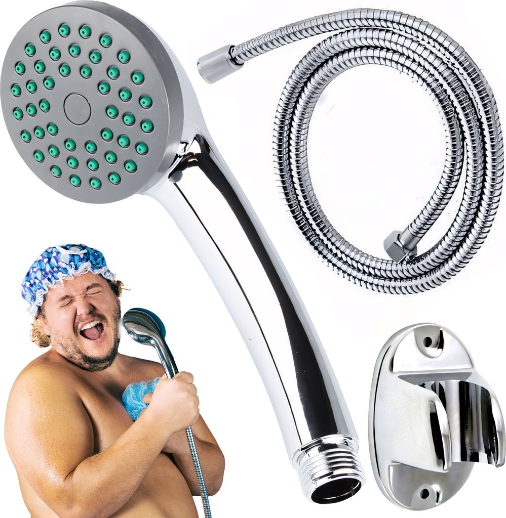Duschkopf-set, Wassersparender Universal-duschkopf Mit Hohem Druck, Handbrause Mit Massagefunktion Und 1,5 Meter Schlauch