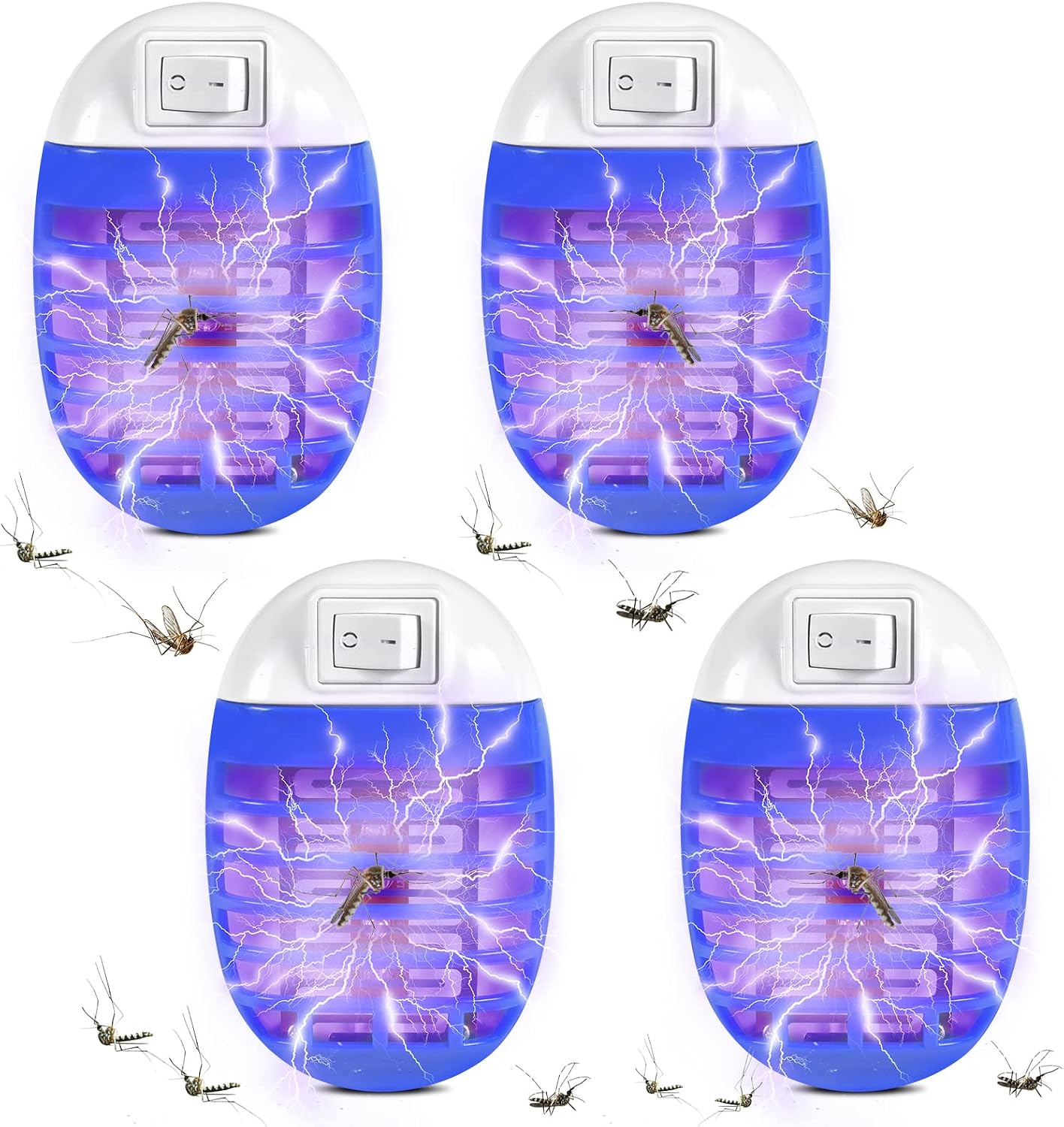 4-teiliges Mückenschutzlampen-set, Uv-mückenschutzlampe, Professioneller Und Effizienter Elektrischer Mückenschutz Mit Nachtlicht
