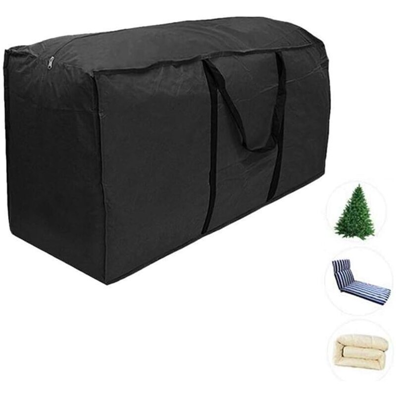 Outdoor-kissenbezug, Aufbewahrungstasche, 210d Wasserdicht, Für Garten, Terrasse, Stühle, Weihnachtsbäume, Mit Reißverschluss, Schwarz, Größe S