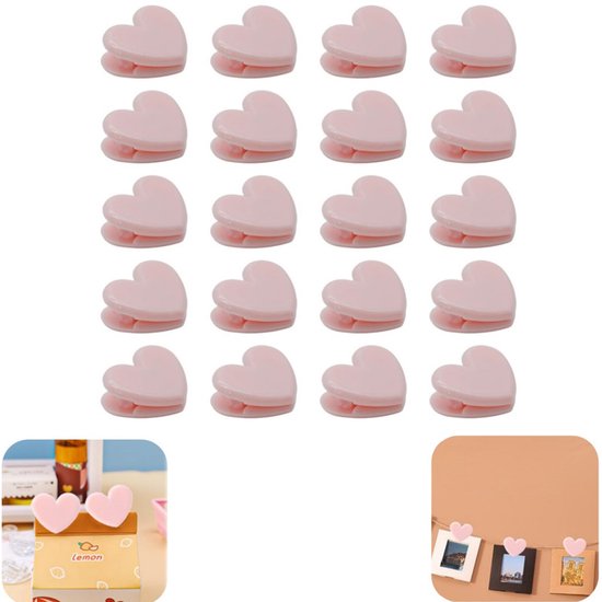 20er-packung Rosa 3,1 X 2,7 Cm Große Kunststoff-verschlussclips Für Snacks Und Fotos