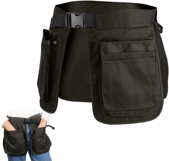 Hundetrainerschürze Mit 6 Taschen - Verstellbar - Strapazierfähig - Große Arbeitsschürze - Geeignet Für Haustiertraining, Gartenarbeit Und Fellpflege (dunkelgrün)