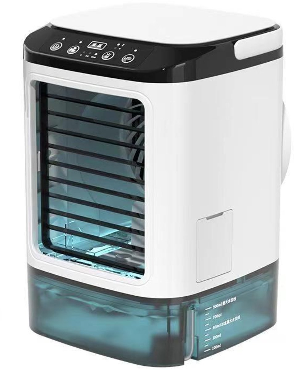 Luftkühler Mit Kühlfach Und 900-ml-wassertank – Kühlelemente – 3 Geschwindigkeitsstufen – Weiß