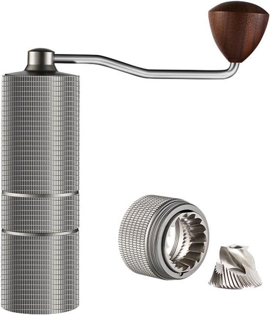 Tragbare, Manuelle Kaffeemühle Aus Edelstahl Mit Einstellbaren Mahlgraden Und Doppellager – Ideal Für Zuhause, Büro Und Camping.