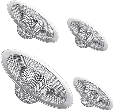 4-teiliges, Robustes Edelstahl-spülbecken-sieb- Und Korbset – Für 4,5"-küchenspülen, 2,75"-badezimmerwaschbecken Und Abflüsse