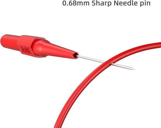 Vier Isolationsprüfspitzen, Eine 4-mm-klinkenstecker-multimeter-durchstoßspitze, 30 V/10 A, Zum Messen Von Pins Kleiner Integrierter Schaltungen.