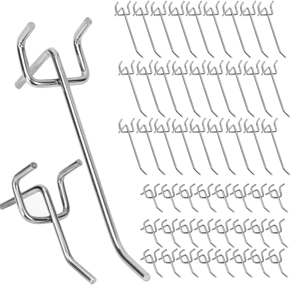 50 Metallhaken Für Lochwände, Diy-haken Für Perforierte Wandpaneele, Perforierte Metallwandpaneele, Verkaufsständer, 5 Cm/10 Cm