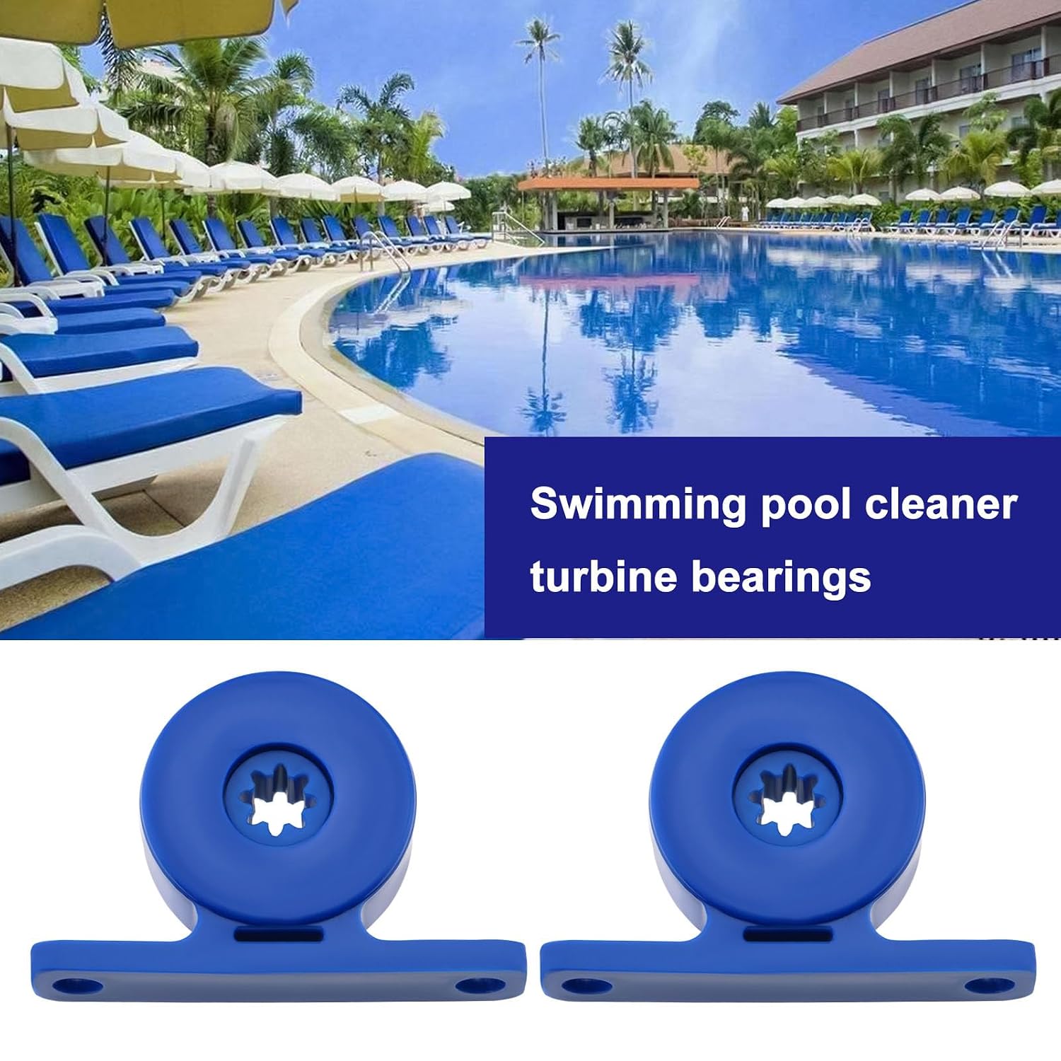Ein Satz Von 2 Turbinenkugellagern, Zubehör Für Die Poolreinigung, Passend Für Polaris 180/280/c-80, Größe 50 X 33 Mm, Blau.