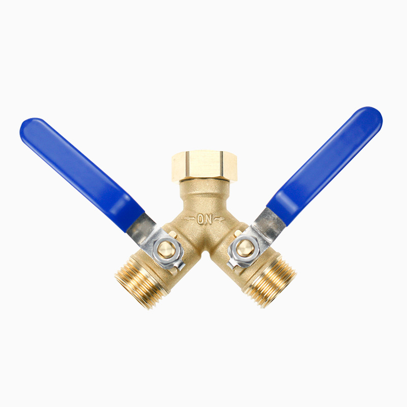 Gartenschlauchverteiler, Y-förmiger Schlauchverteiler Mit Absperrventil, Robuster 2-wege-schlauchverteiler, 3/4-zoll-ght-gewinde-y-ventil