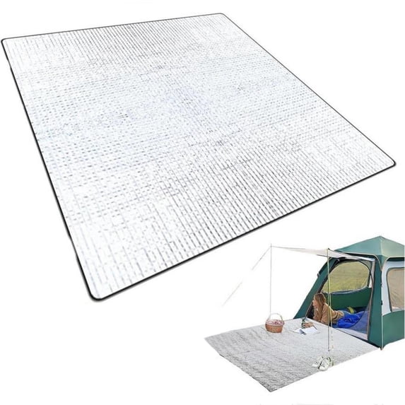 Campingmatte Aus Aluminiumfolie, Wärmeisolierende Schlafmatte Aus Aluminiumfolie, Zeltmatte, Wärmeisolierende Und Wasserdichte Picknickmatte, Wärmereflektierende