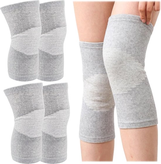 Kniebandage Aus Bambusfasern Mit Kompressionswirkung, Geeignet Für Sport Und Training.
