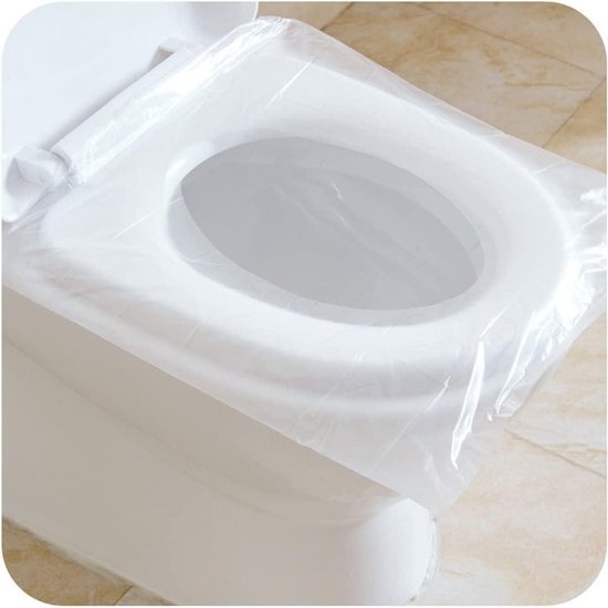 Einweg-toilettensitzbezüge – Reise-toilettenunterlagen – Hygienisch Für Unterwegs – Einzeln Verpackt – 50 Stück – Transparent