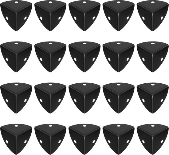 20 Eckenschützer Aus Metall, Geeignet Für Tische, Möbel, Kisten, Schränke Usw. (schwarz), Schwarz