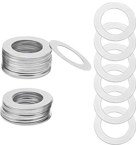 Flache Unterlegscheiben, 50 Stück, M8 X 14 X 0,2 Mm, Für Schrauben Und Muttern - Edelstahl