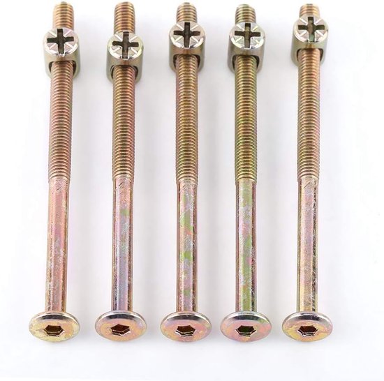 Sortimentsbox - Schrauben - 10-teiliges M6-schraubenset, Innensechskantschrauben Mit Schaberkopf Aus Kohlenstoffstahl, 100-mm-quermuttern