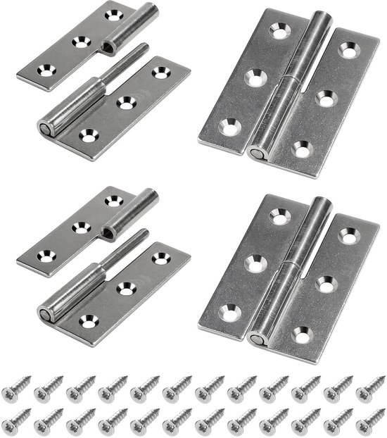 Swawis 4 X Türbänder, Hebebänder 7,5 X 5 Cm Mit 24 Schrauben, Edelstahl 304 Für Innen-/außentüren