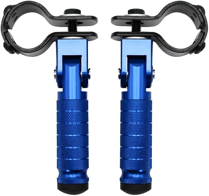 Keilförmige Motorradpedale, 2-teiliges Universelles Motorrad-klapppedalset, Motorradzubehör Aus Aluminiumlegierung, Pedale (blau).