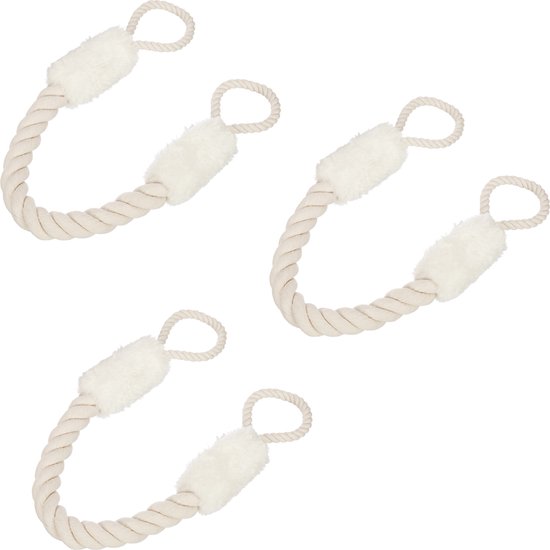 Türstopper-set (3-teilig) – Türgriff – 60 Cm – Cremeweiß